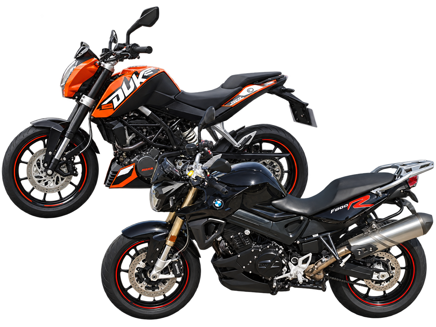 KTM Duke und BMW F800 R